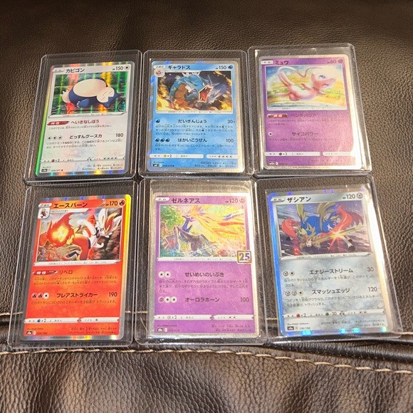 Pokemon Other - 8 Unused Holo Japanese Pokemon Cards in Sleeves and Top Loaders
